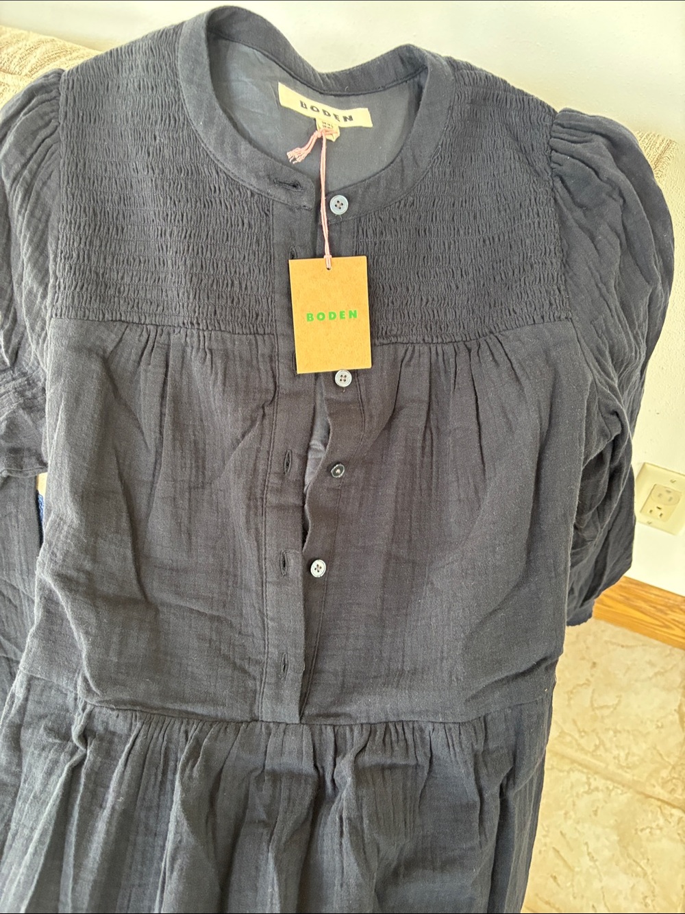 Boden Navy cotton maxi dress from Boden - Picture 3 of 14